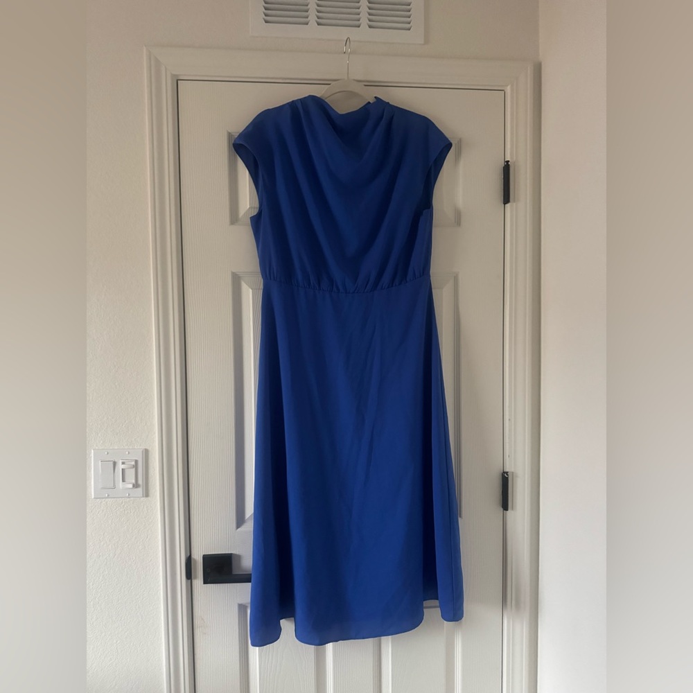 Ann Taylor Royal Blue Midi Dress